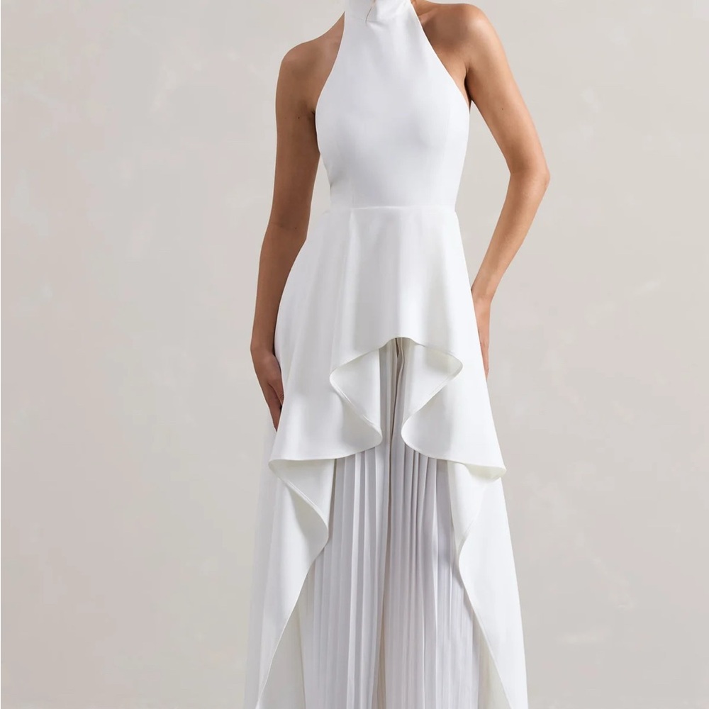 High Neck Cape Jumpsuit